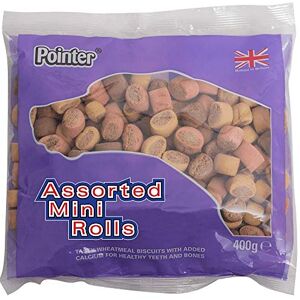 Fold Hill Foldhill Pointer Assorted Mini Rolls Dog Treats Enriched With Vitamins and Minerals, Oven-Baked Variety, (6 x 400g) 2.4kg Fold Hill Foldhill Pointer Assorted Mini Rolls Dog Treats Enriched With Vitamins and Minerals, Oven-Baked Variety, (6 x 400g) 2.4kg