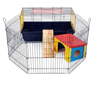 Little Friends Indoor Rabbit : Ideal for Rabbits & Guinea Pigs,Black, 80 Cage Little Friends Indoor Rabbit : Ideal for Rabbits & Guinea Pigs,Black, 80 Cage