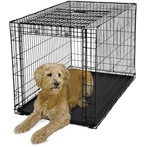 MidWest Homes for Pets Ovation Single Door Medium Folding Metal 121.92cm (48-Inch) Long Dog Crate w/Divider Panel, Floor Protecting Feet, Leak-Proof Dog Pan, Extra Large Dog Breed, Black, Model 1948 MidWest Homes for Pets Ovation Single Door Medium Folding Metal 121.92cm (48-Inch) Long Dog Crate w/Divider Panel, Floor Protecting Feet, Leak-Proof Dog Pan, Extra Large Dog Breed, Black, Model 1948