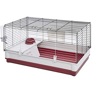 MidWest Homes for Pets 158 Wabbitat Deluxe Rabbit Home, Rabbit Cage, 39.5 L x 23.75 W x 19.75 H Inch, Maroon/White MidWest Homes for Pets 158 Wabbitat Deluxe Rabbit Home, Rabbit Cage, 39.5 L x 23.75 W x 19.75 H Inch, Maroon/White