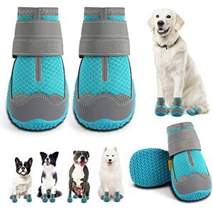 JZXOIVA Dog Shoes for Large Dogs, Medium Dog Boots & Paw Protectors for Hardwood Floors, Outdoor Dog Booties for Hot Pavement Winter Snow Hiking, Breathable Dog Shoes with Reflective Strips Size 3 JZXOIVA Dog Shoes for Large Dogs, Medium Dog Boots & Paw Protectors for Hardwood Floors, Outdoor Dog Booties for Hot Pavement Winter Snow Hiking, Breathable Dog Shoes with Reflective Strips Size 3