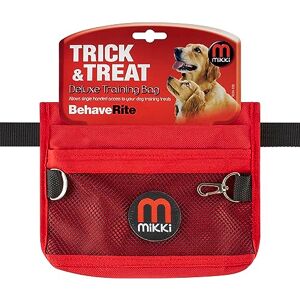 Mikki Dog and Puppy Deluxe Training Treat Bag Pouch Adjustable Waist Belt Shoulder Strap, red and black, 26553 Mikki Dog and Puppy Deluxe Training Treat Bag Pouch Adjustable Waist Belt Shoulder Strap, red and black, 26553