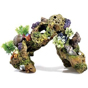 CLASSIC CLASIC Lava Rock with Plant & Air Aquarium Ornament 320mm CLASSIC CLASIC Lava Rock with Plant & Air Aquarium Ornament 320mm