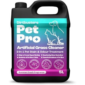 Dirtbusters Pet Pro Artificial Grass Cleaner (5L) For Dogs & Cats, 3-in-1 Clean, Remove Stains, Urine & Deodorise With Reactivating Odour Eliminator For Astro Turf & Fake Grass Dirtbusters Pet Pro Artificial Grass Cleaner (5L) For Dogs & Cats, 3-in-1 Clean, Remove Stains, Urine & Deodorise With Reactivating Odour Eliminator For Astro Turf & Fake Grass