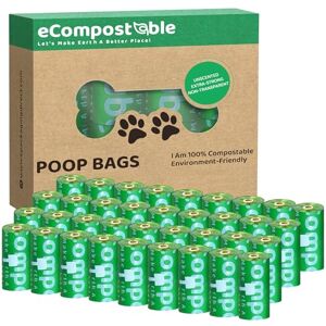 eCompostable Eco-Friendly Poop Bags Compostable Cat Poop Bags 360 Count (24 Roll) Unscented, Leak-Proof, Compostable Waste Bags for Dogs & Cats, 23x33cm Green eCompostable Eco-Friendly Poop Bags Compostable Cat Poop Bags 360 Count (24 Roll) Unscented, Leak-Proof, Compostable Waste Bags for Dogs & Cats, 23x33cm Green