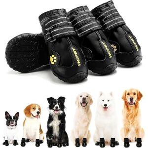 Hcpet Dog Boots Waterproof Dog Shoes with Reflective Straps, Puppy Shoes for Small Medium Large Dog Outdoor Paw Protectors 4Pcs Hcpet Dog Boots Waterproof Dog Shoes with Reflective Straps, Puppy Shoes for Small Medium Large Dog Outdoor Paw Protectors 4Pcs