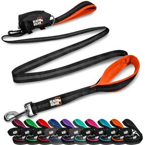 Rhino Dog Lead Heavy Duty Medium & Large Dogs 6ft Long Leashes Two Traffic Padded Comfort Handles for Safety Control Training Double Handle Reflective Lead (Orange) Rhino Dog Lead Heavy Duty Medium & Large Dogs 6ft Long Leashes Two Traffic Padded Comfort Handles for Safety Control Training Double Handle Reflective Lead (Orange)
