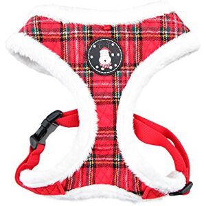 Puppia Christmas Harness Soft Dog Harness for Christmas -Harness for Small and Medium Dogs Checkered Red Puppia Christmas Harness Soft Dog Harness for Christmas -Harness for Small and Medium Dogs Checkered Red