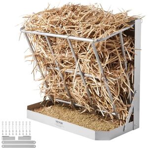 VEVOR Goat Hay Feeder, 21 Gallons Large Capacity, 2 in 1 Hay and Grain Feeder, Wall Mounted Livestock Feeder with Feed Tray, Multiple Sided Goat Hay Rack, Sturdy Steel Hay Rack for Sheep Horses VEVOR Goat Hay Feeder, 21 Gallons Large Capacity, 2 in 1 Hay and Grain Feeder, Wall Mounted Livestock Feeder with Feed Tray, Multiple Sided Goat Hay Rack, Sturdy Steel Hay Rack for Sheep Horses
