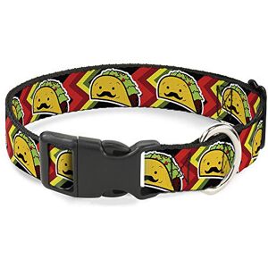 Buckle-Down Plastic Clip Collar Taco Man 1.5" Wide Fits 16-23" Neck Medium Buckle-Down Plastic Clip Collar Taco Man 1.5" Wide Fits 16-23" Neck Medium