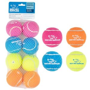 Best Pet Supplies Squeaky Tennis Toys for Dogs, 8-Pack, Heavy-Duty Interactive Pet Toys for Throwing and Fetching, Supports Exercise and Natural Behavior Training, Durable Medium Best Pet Supplies Squeaky Tennis Toys for Dogs, 8-Pack, Heavy-Duty Interactive Pet Toys for Throwing and Fetching, Supports Exercise and Natural Behavior Training, Durable Medium