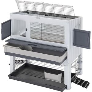 Ferplast Rabbit Cage BONNIE with Pet Pen, Indoor Rabbit Hutch 2-Storey, Guinea Pig Cage, with Enclosure for Rabbits, Rabbit House and Water Bottle, 108 x 64 x h 113 cm, in Plastic Ferplast Rabbit Cage BONNIE with Pet Pen, Indoor Rabbit Hutch 2-Storey, Guinea Pig Cage, with Enclosure for Rabbits, Rabbit House and Water Bottle, 108 x 64 x h 113 cm, in Plastic
