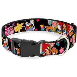 Buckle-Down Plastic Clip Collar Alice's Encounters in Wonderland 1" Wide Fits 11-17" Neck Medium Buckle-Down Plastic Clip Collar Alice's Encounters in Wonderland 1" Wide Fits 11-17" Neck Medium