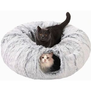 Cat Tunnel with Central Mat - Soft Plush Material - Full Moon Shape - for Cats & Small Dogs Cat Tunnel with Central Mat - Soft Plush Material - Full Moon Shape - for Cats & Small Dogs