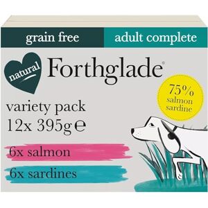 Forthglade Wet Dog Food Variety Pack (12 x 395g Trays) Grain Free & Hypoallergenic Dog Food, Adult 1 Year+, Salmon & Sardines with Vegetables, Complete Stomach Sensitive Meals, Natural Ingredients Forthglade Wet Dog Food Variety Pack (12 x 395g Trays) Grain Free & Hypoallergenic Dog Food, Adult 1 Year+, Salmon & Sardines with Vegetables, Complete Stomach Sensitive Meals, Natural Ingredients