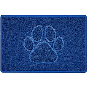 Nicoman PAW Shape Cat Litter Box Mat, Dog Food Feeding Tray Matt, Non-Slip, Easy Clean, Washable(60x40cm,Small),BLUE Nicoman PAW Shape Cat Litter Box Mat, Dog Food Feeding Tray Matt, Non-Slip, Easy Clean, Washable(60x40cm,Small),BLUE