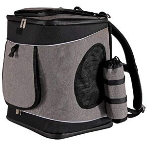Lionto Dog Backpack Foldable Water-Resistant Grey/Black - Pet Carrier Bag Lionto Dog Backpack Foldable Water-Resistant Grey/Black - Pet Carrier Bag