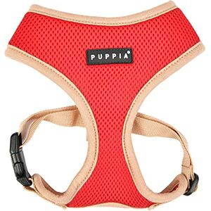Puppia Soft Dog Harness II and adjustable harness for small or medium dogs, Red Puppia Soft Dog Harness II and adjustable harness for small or medium dogs, Red