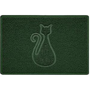 Nicoman CAT Shape Cat Litter Box Mat, Dog Food Feeding Tray Matt, Non-Slip, Easy Clean, Washable(60x40cm,Small),GREEN Nicoman CAT Shape Cat Litter Box Mat, Dog Food Feeding Tray Matt, Non-Slip, Easy Clean, Washable(60x40cm,Small),GREEN