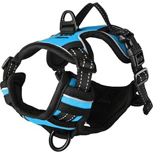 Flamingo Dog Harness Balou Blue S 31-55cm 40-55cm 20mm Flamingo Dog Harness Balou Blue S 31-55cm 40-55cm 20mm