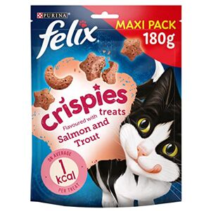 Felix Crispies Salmon and Trout Cat Treats 180g (Pack of 5) Felix Crispies Salmon and Trout Cat Treats 180g (Pack of 5)