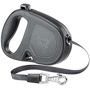 Ferplast FLIPPY ONE Extendable Dog Lead Practical Bag Holder Single Lock & Release Button Ergonomic Italian Design Tape Max 15 Kg 4m, Black Ferplast FLIPPY ONE Extendable Dog Lead Practical Bag Holder Single Lock & Release Button Ergonomic Italian Design Tape Max 15 Kg 4m, Black