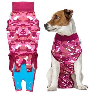 Suitical Recovery Suit Dog, Small, Pink Camouflage Suitical Recovery Suit Dog, Small, Pink Camouflage
