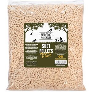 The Birdfood Warehouse Mealworm & Insect Suet Pellets 3kg Premium Suet for Wild Garden Birds, High Energy Bird Food, All Year Feed The Birdfood Warehouse Mealworm & Insect Suet Pellets 3kg Premium Suet for Wild Garden Birds, High Energy Bird Food, All Year Feed