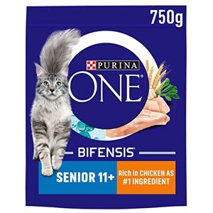 PURINA ONE Senior 11+ Chicken Dry Cat Food 750g (Pack of 4) PURINA ONE Senior 11+ Chicken Dry Cat Food 750g (Pack of 4)