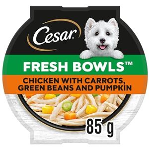 Cesar Fresh Bowl Adult Dog with Chicken,Carrots,Beans,Pumpkin in Gravy 85g (Pack of 10) Cesar Fresh Bowl Adult Dog with Chicken,Carrots,Beans,Pumpkin in Gravy 85g (Pack of 10)