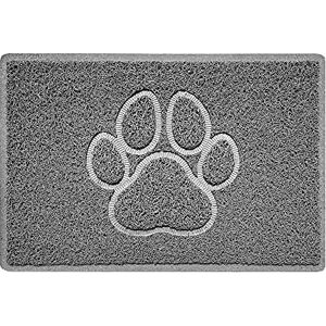 Nicoman PAW Shape Cat Litter Box Mat, Dog Food Feeding Tray Matt, Non-Slip, Easy Clean, Washable(60x40cm,Small),GREY Nicoman PAW Shape Cat Litter Box Mat, Dog Food Feeding Tray Matt, Non-Slip, Easy Clean, Washable(60x40cm,Small),GREY