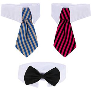 Shappy 3 Pieces Adjustable Pets Dog Cat Bow Tie Pet Costume Necktie Collar for Small Dogs Puppy Grooming Accessories (S) Shappy 3 Pieces Adjustable Pets Dog Cat Bow Tie Pet Costume Necktie Collar for Small Dogs Puppy Grooming Accessories (S)