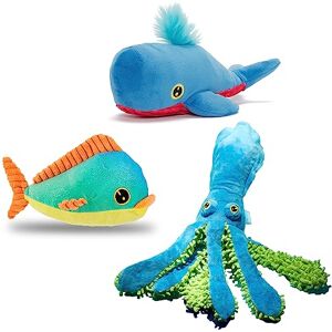 Barkbox Under The Sea Bundle 3 Squeaky Dog Toys for Medium and Large Dogs Maggie Mahi, Shify Sid The Squid, Moby Lick Barkbox Under The Sea Bundle 3 Squeaky Dog Toys for Medium and Large Dogs Maggie Mahi, Shify Sid The Squid, Moby Lick