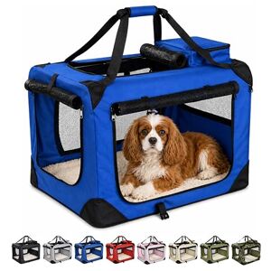 Floofy Friends Pet Carrier Bag, Large Cat Carrier Puppy Dog Carrier for Small Dogs Cats Kittens Rabbits With Reversible Fleece Mat, Foldable Travel Crate for Car Blue Floofy Friends Pet Carrier Bag, Large Cat Carrier Puppy Dog Carrier for Small Dogs Cats Kittens Rabbits With Reversible Fleece Mat, Foldable Travel Crate for Car Blue