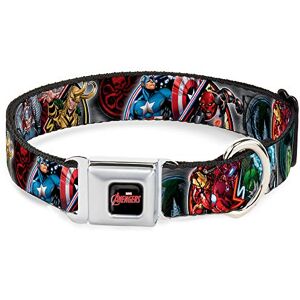 Buckle-Down Seatbelt Buckle Dog Collar Marvel Avengers Superhero/Villain Poses 1.5" Wide Fits 16-23" Neck Medium Buckle-Down Seatbelt Buckle Dog Collar Marvel Avengers Superhero/Villain Poses 1.5" Wide Fits 16-23" Neck Medium