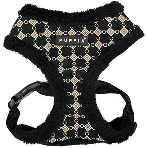 Puppia Jace Dog Harness Head Warm Winter Diamond Pattern Adjustable Chest for Small Medium Dog Black Large Puppia Jace Dog Harness Head Warm Winter Diamond Pattern Adjustable Chest for Small Medium Dog Black Large