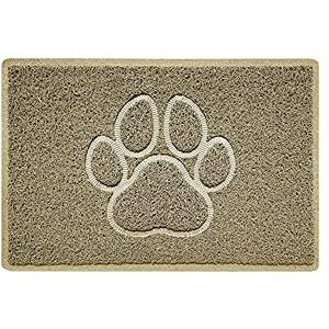 Nicoman PAW Shape Cat Litter Box Mat, Dog Food Feeding Tray Matt, Non-Slip, Easy Clean, Washable(60x40cm,Small),BEIGE Nicoman PAW Shape Cat Litter Box Mat, Dog Food Feeding Tray Matt, Non-Slip, Easy Clean, Washable(60x40cm,Small),BEIGE