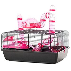 Little Friends Landmark Animal Cage with Accessories, Small, 58 x 38 x 29 cm, Pink Little Friends Landmark Animal Cage with Accessories, Small, 58 x 38 x 29 cm, Pink