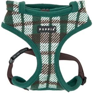 Puppia Festive Hooded Dog Harness Over-The-Head Warm Winter Checkered Pattern Adjustable Chest for Small and Medium Dog, Green, Small Puppia Festive Hooded Dog Harness Over-The-Head Warm Winter Checkered Pattern Adjustable Chest for Small and Medium Dog, Green, Small
