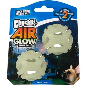 Chuckit! Air Glow Fetch Ball Small – Glow in the Dark Interactive Breathable Rubber Dog Toy, Compatible with Launcher (Pack of 2) Chuckit! Air Glow Fetch Ball Small – Glow in the Dark Interactive Breathable Rubber Dog Toy, Compatible with Launcher (Pack of 2)