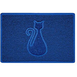 Nicoman CAT Shape Cat Litter Box Mat, Dog Food Feeding Tray Matt, Non-Slip, Easy Clean, Washable(60x40cm,Small),BLUE Nicoman CAT Shape Cat Litter Box Mat, Dog Food Feeding Tray Matt, Non-Slip, Easy Clean, Washable(60x40cm,Small),BLUE