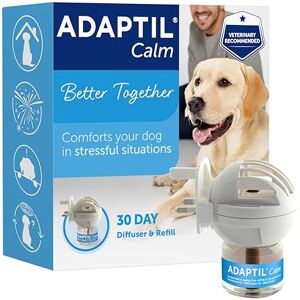 ADAPTIL Calm Home Diffuser For Dogs With 30 Day Refill, Dog Calming Plug In Pheromone Diffuser To Help Reduce Anxiety And Stress In Pet Dogs, Pet Diffuser Helps Anxious Dogs Stay Calmer ADAPTIL Calm Home Diffuser For Dogs With 30 Day Refill, Dog Calming Plug In Pheromone Diffuser To Help Reduce Anxiety And Stress In Pet Dogs, Pet Diffuser Helps Anxious Dogs Stay Calmer