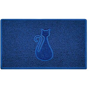 Nicoman CAT Shape Cat Litter Box Mat, Dog Food Feeding Tray Matt, Non-Slip, Easy Clean, Washable(75x44cm,Medium),BLUE Nicoman CAT Shape Cat Litter Box Mat, Dog Food Feeding Tray Matt, Non-Slip, Easy Clean, Washable(75x44cm,Medium),BLUE