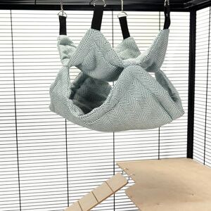 Little Friends Pet Rat Ferret Chinchilla Double Layer Soft Hanging Bunkbed Hammock – 35 x 35 x 35cm – Cosy Cage Accessory Green Herringbone Little Friends Pet Rat Ferret Chinchilla Double Layer Soft Hanging Bunkbed Hammock – 35 x 35 x 35cm – Cosy Cage Accessory Green Herringbone
