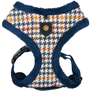 Puppia Kent Dog Harness Over-The-Head Warm Winter Houndstooth Pattern Adjustable Chest for Small and Medium Dog, Blue, Small Puppia Kent Dog Harness Over-The-Head Warm Winter Houndstooth Pattern Adjustable Chest for Small and Medium Dog, Blue, Small