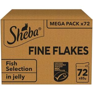 Sheba Adult Wet Cat Food Pouches 72 x 85 g Fish Collection Bulk Cat Food Megapack 72 Jelly Pouches Sheba Adult Wet Cat Food Pouches 72 x 85 g Fish Collection Bulk Cat Food Megapack 72 Jelly Pouches