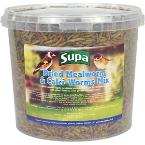 Supa Dried Mealworm & Calci-worm Mix 3 Litre Bucket, High Energy Protein Rich Treat For Garden Birds, Attract More Birds To Your Garden, Quality Wild Bird Food. Supa Dried Mealworm & Calci-worm Mix 3 Litre Bucket, High Energy Protein Rich Treat For Garden Birds, Attract More Birds To Your Garden, Quality Wild Bird Food.