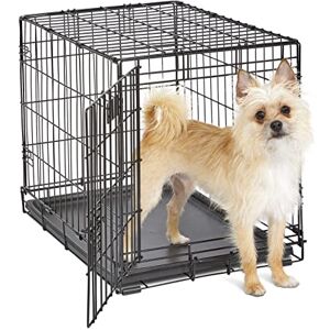 MidWest Homes for Pets 61 cm iCrate Single Door Folding Dog Crate with Divider Panel, Leak-Proof Tray & Secure Latches – Metal Wire Kennel for Small Breeds – Portable, Durable & Easy to Assemble MidWest Homes for Pets 61 cm iCrate Single Door Folding Dog Crate with Divider Panel, Leak-Proof Tray & Secure Latches – Metal Wire Kennel for Small Breeds – Portable, Durable & Easy to Assemble