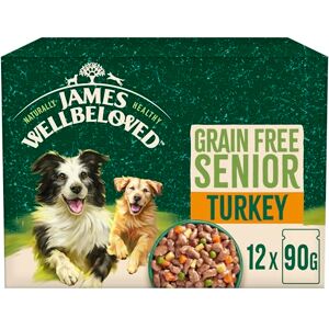 James Wellbeloved Grain Free Senior Dog Food with Turkey in Gravy Pouch 12 x 90 g James Wellbeloved Grain Free Senior Dog Food with Turkey in Gravy Pouch 12 x 90 g
