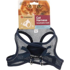 Flamingo Cat Harness Step&Go Berta Dark blue L 30-34cm 48-52cm Flamingo Cat Harness Step&Go Berta Dark blue L 30-34cm 48-52cm